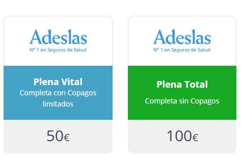 Precios seguros médicos Adeslas